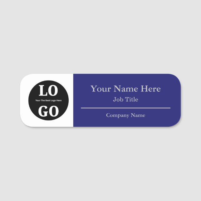 Budget Logo Company Identification Name Tag Namnbricka (Framsida)