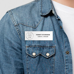Budget Logotyp Företag Butik Identifieringsmärke, Namnbricka