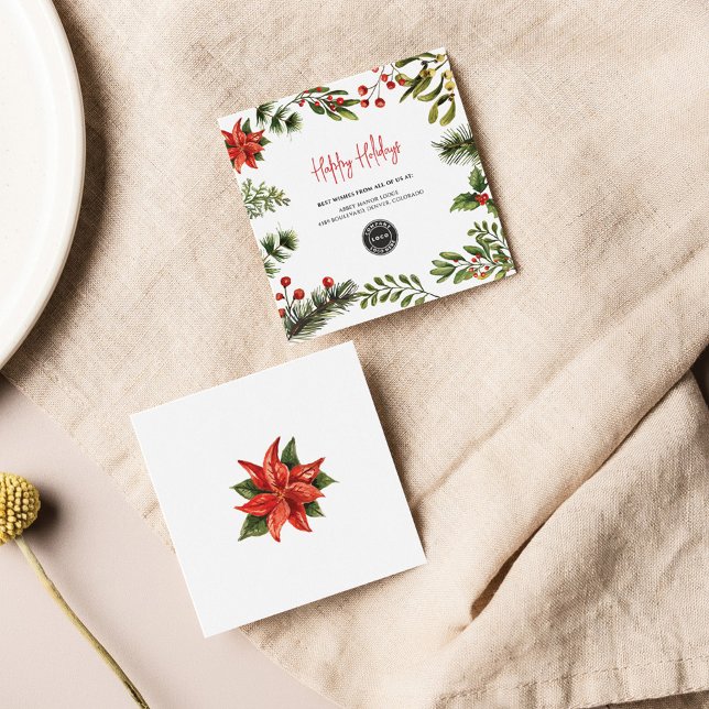 Budget Logotyp Företags Jul Högtider Kort (Skapare uppladdad)