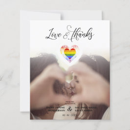 Budget Love & Thanks LGBT Rainbow Pride Heart LGBT