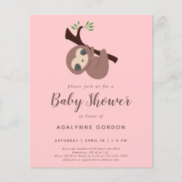 Budget Lugn Baby Shower Flicka Rosa Brun Söt