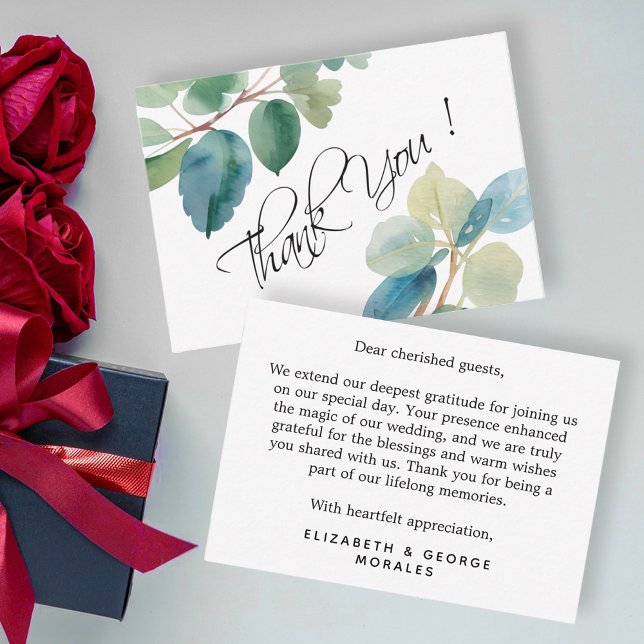 Budget Lush Eucalyptus Greenery Tack Anteckningskort (Skapare uppladdad)