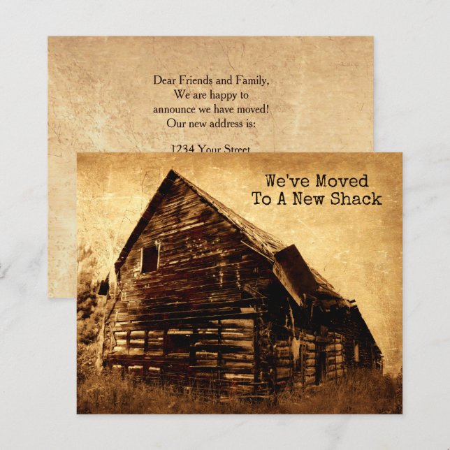 Budget - Lusnygg Shack Flytta Nyare adress Land (Fram/baksida)