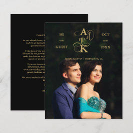 Budget Luxury Faux Golden Fancy Calligraphy Photo
