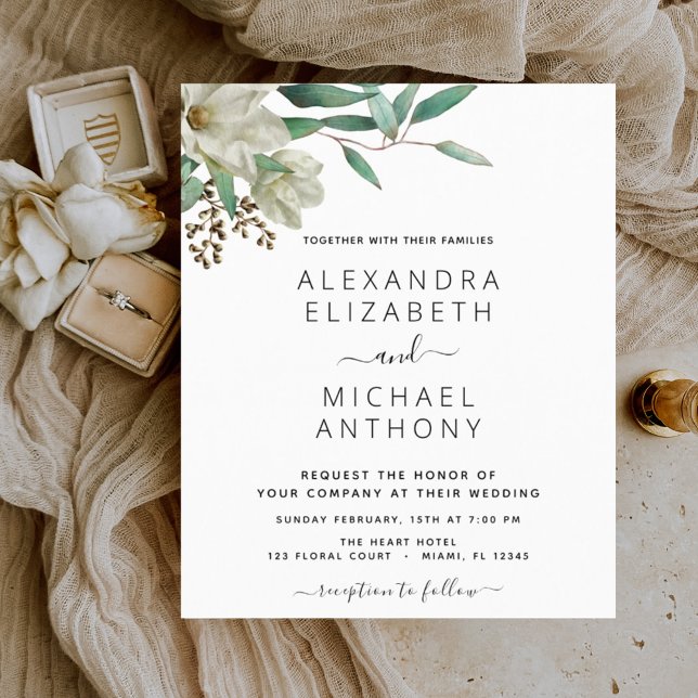 Budget Magnolia Eucalyptus Elegant bröllop (Skapare uppladdad)