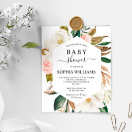 Budget Magnolia Ram Baby Shower-inbjudan