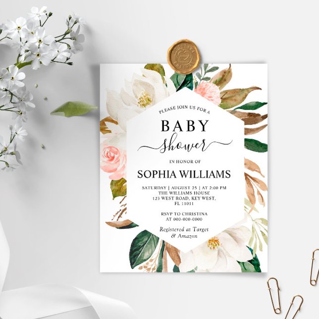 Budget Magnolia Ram Baby Shower-inbjudan (Skapare uppladdad)