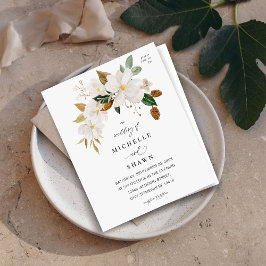 Budget Magnolia White Blommigt Bröllop