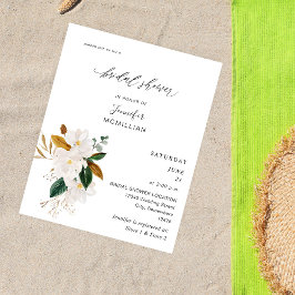 Budget Magnolia White Blommigt Möhippa Flygblad