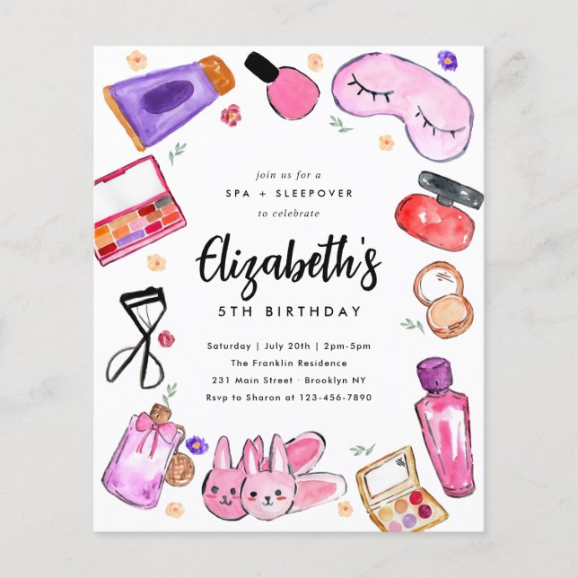 Budget Makeup Girls Slumber Sleepover Spa Birthday (Framsida)