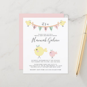 Budget Mama Fågel Virtuell Babyflicka Bebis Shower