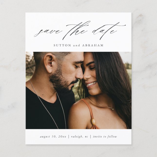 Budget Manus Foto Spara Datum Flygblad (Framsidan)