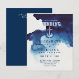 BUDGET Marin Seglande Destination Bröllopsinbjudan