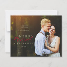 Budget Married & Merry Newlywed Photo Christmas