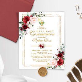 Budget Marsala & Guld Chalice Communion-inbjudan