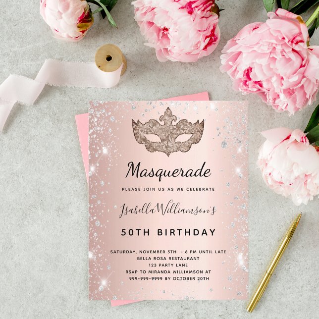 Budget Masqueraparty ro guld silver glitter (Skapare uppladdad)