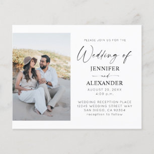 Budget MD Black & White Calligraphy Photo Simple 3 Flygblad