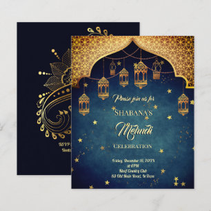 Budget Mehndi Arabian marockansk design inbjudan
