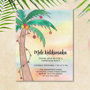 Budget Mele Kalikimaka-partiinbjudan