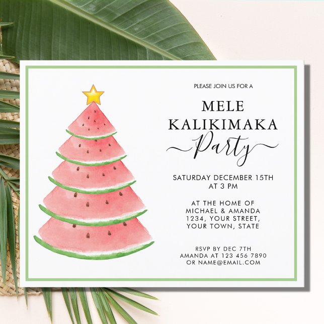 Budget Mele Kalikimaka-partiinbjudan (Skapare uppladdad)