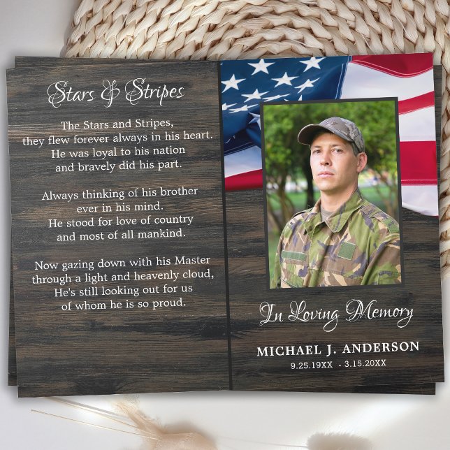 Budget Memorial Service Patriotic Funeral Program (Skapare uppladdad)