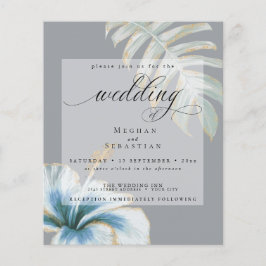 Budget men vacker Bröllop Dusty Blue Hibiscus