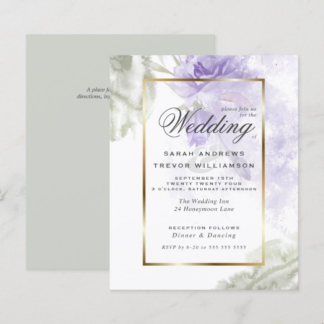 Budget, men vacker Rustic Lilac Lila Ro (Fram/baksida)