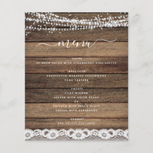 Budget Menu Rustic Farmhouse String Ljus Snöre