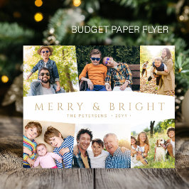 Budget Merry and Bright högtidlig 6 fotokort Flygblad
