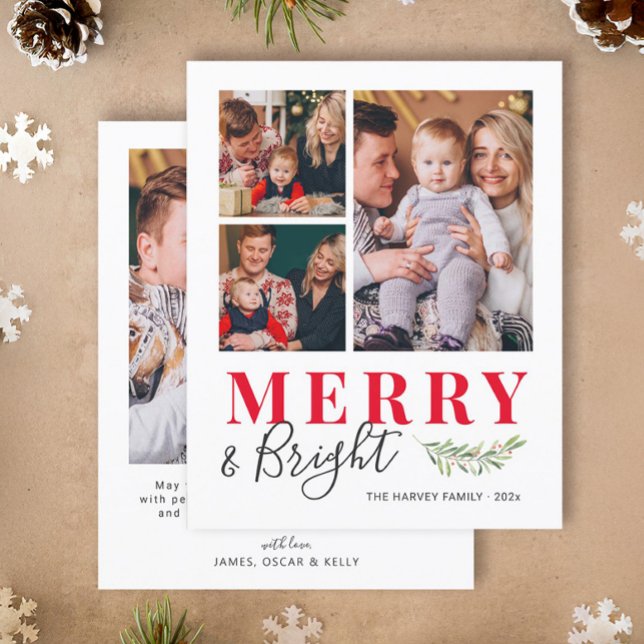 Budget Merry and Bright Photo Collage Card (Skapare uppladdad)
