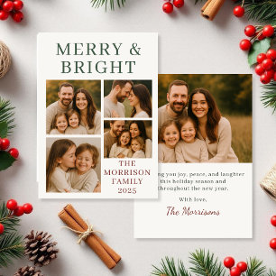 Budget Merry & Bright Foto Jul Holiday Kort