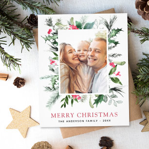 Budget Merry Christmas Holiday Julkort Flygblad