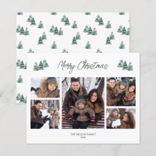 Budget Merry Christmas Rustik Tall Fotokort
