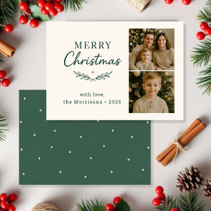 Budget Merry Christmas Tv Foto Holiday Platt Kort