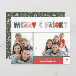 Budget Merry och Bright Photo Helgdag Card