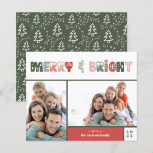 Budget Merry och Bright Photo Helgdag Card