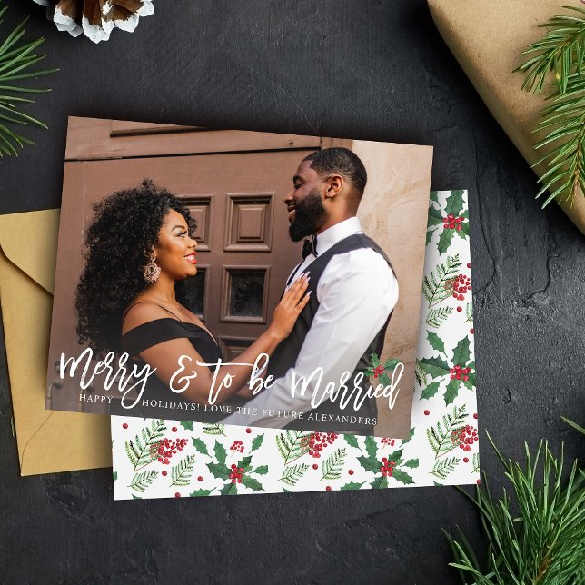 Budget Merry och to be married w Holly Engine Phot (Skapare uppladdad)
