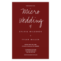 Budget Micro Bröllop Burgundy Typografi