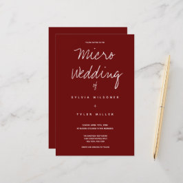 Budget Micro Bröllop Burgundy Typografi