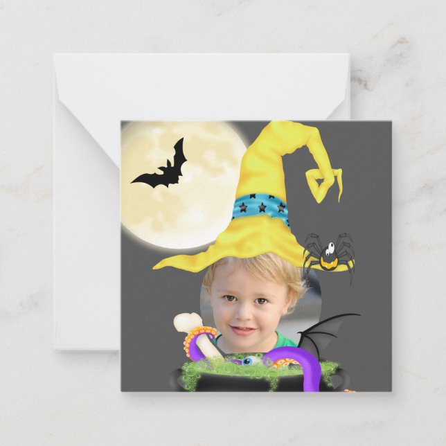 BUDGET MINI Halloween Witch-mall Anteckningskort (Framsida)