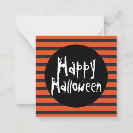 BUDGET MINI Orange Black Happy halloween Anteckningskort