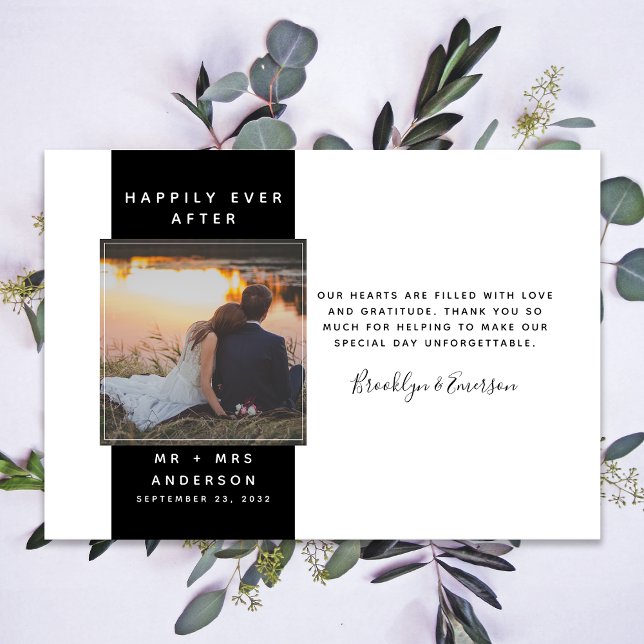 Budget Mini Photo Bröllop Tack Anteckningskort (Skapare uppladdad)
