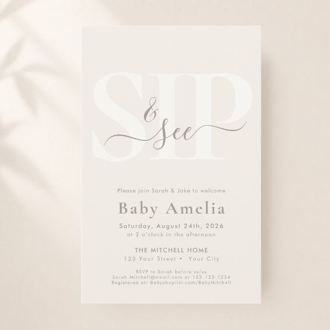 Budget Minimal Beige Boho Script Boho Kaffepartyti Flygblad (Skapare uppladdad)
