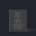 Budget Minimal Black Script Möhippa Inbjudan<br><div class="desc">Budgetminimalistiskt Modern Black and White Script Inbjudningskort för möhippan</div>