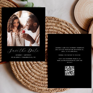 Budget Minimal Foto Arch QR Svart Spara Datum