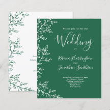 Budget - minimal inbjudan till bröllop om Grönten 