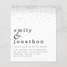 Budget - minimal inbjudan till bröllopsinbjudan Si