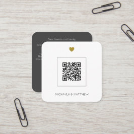 Budget - minimal inbjudan till QR-Grått-bröllop me