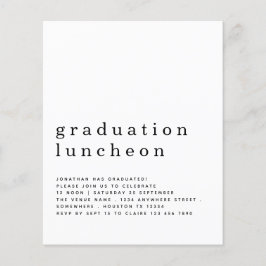 Budget - minimal inbjudan till Studenten-leuncheon