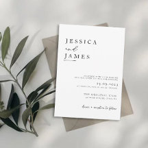 Budget Minimal och Chic Black and White Bröllop